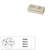 Lachsbagel-Cartoon Gummistempel (Stempel)
