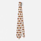 Lachsbagel-Cartoon Krawatte (Vorderseite)