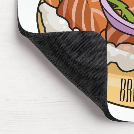 Lachsbagel-Cartoon Mousepad (Ecke)