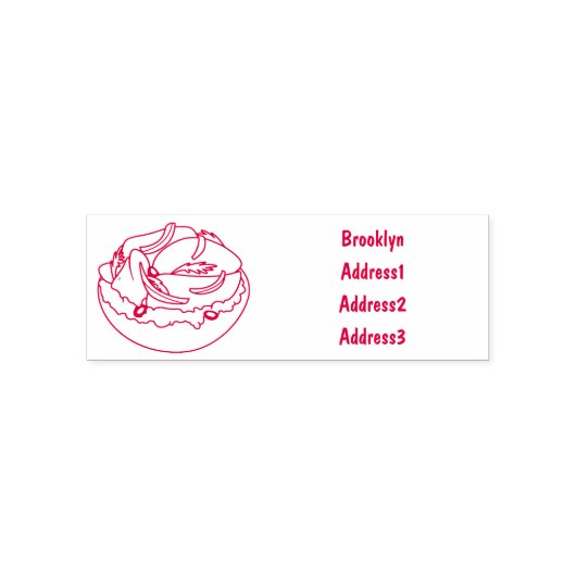 Lachsbagel-Cartoon Permastempel (Design)