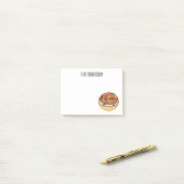 Lachsbagel-Cartoon Post-it Klebezettel (Auf Schreibtisch)