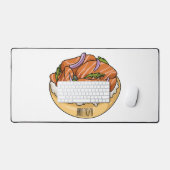 Lachsbagel-Cartoon Schreibtischunterlage (Tastatur & Maus)