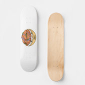 Lachsbagel-Cartoon Skateboard (Vorderseite)