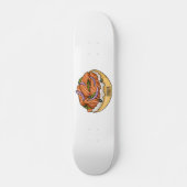 Lachsbagel-Cartoon Skateboard (Vorne)