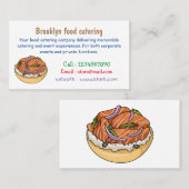 Lachsbagel-Cartoon Visitenkarte (Vorne/Hinten)