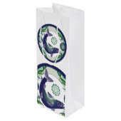 Lachsbeutel Geschenktüte Für Weinflaschen (Rückseite Schrägansicht)