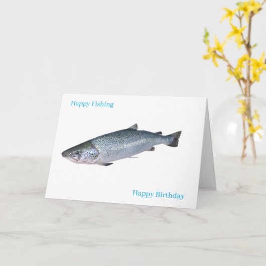 Lachsbild für Geburtstagskarte Karte (Gelbe Blume)