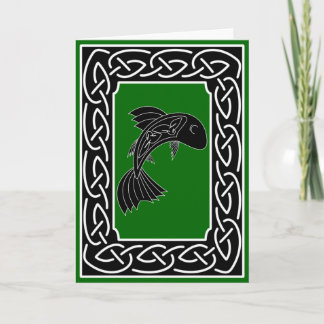 Lachse des Wissens - Gruß-Karte Karte