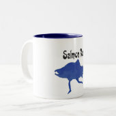 Lachse (FISCHE) Zweifarbige Tasse (Vorderseite Links)