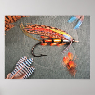 Lachse fliegen "das Popham " Poster