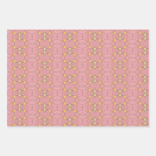 Lachse mit Gelb und Grün Geschenkpapier Set (Vorderseite 3)