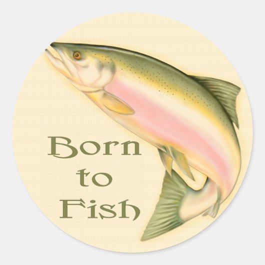 Lachse Runder Aufkleber (Vorderseite)