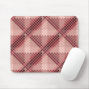 Lachse und braune Kreise, geometrische Formen Mousepad