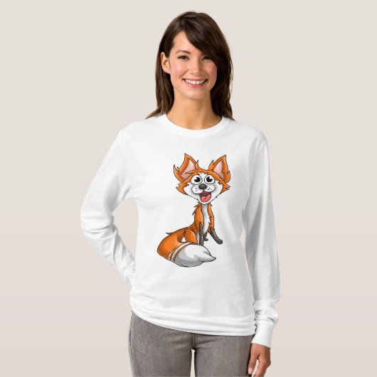 Lachsender Fuchs T-Shirt (Vorne ganz)