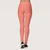Lachsfarbe Einfarbig Leggings (Rückseite)