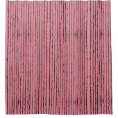 Lachsfarbe gestreift Dusche Vorhang (Vorderseite)