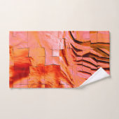 Lachsfarbe in Mosaikstruktur weich geschnitzt Badhandtuch Set (Handtuch)