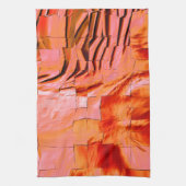 Lachsfarbe in Mosaikstruktur weich geschnitzt Geschirrtuch (Vertikal)