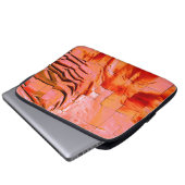 Lachsfarbe in Mosaikstruktur weich geschnitzt Laptopschutzhülle (Vorne Knopf)