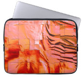 Lachsfarbe in Mosaikstruktur weich geschnitzt Laptopschutzhülle (Vorderseite)