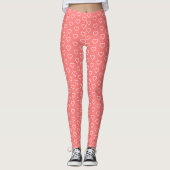Lachsfarbenen Leggings mit Herzen Farbe wählen (Vorderseite)