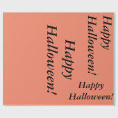 lachsfarbener Happy Halloween-Knopfdruck Geschenkpapier (Flach)