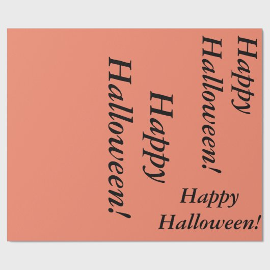 lachsfarbener Happy Halloween-Knopfdruck Geschenkpapier (Flach)