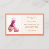 Lachsfashion Schuhe Pink High Heels Visitenkarte (Vorderseite)