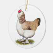 LachsFaverolle Henne Keramik Ornament (Links)