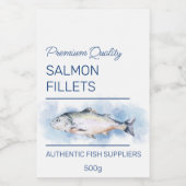 Lachsfilets Etikett für Fischprodukte (Einzelnes Label)