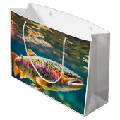 Lachsfisch Große Geschenktüte (Rückseite Schrägansicht)