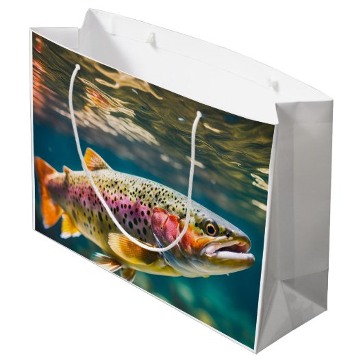 Lachsfisch Große Geschenktüte (Rückseite Schrägansicht)
