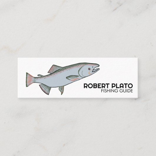 Lachsfisch Minimalistische Einzigartigkeit Mini Visitenkarte (Vorderseite)