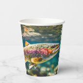 Lachsfisch Pappbecher (Rückseite)