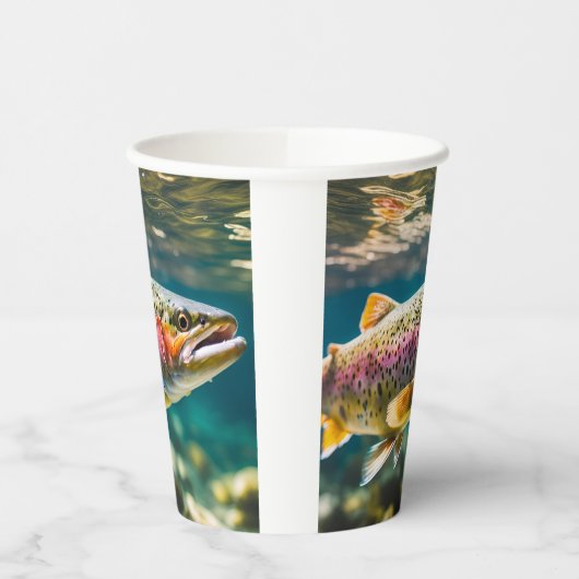 Lachsfisch Pappbecher (Links)