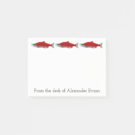 Lachsfischen Post-it Klebezettel