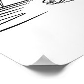 Lachsfischerei Art Poster (Ecke)