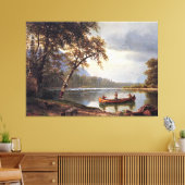 Lachsfischerei auf dem Cascapediac Albert Bierstad Leinwanddruck (Insitu (Wohnzimmer))