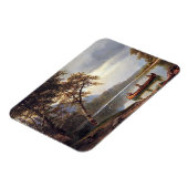 Lachsfischerei auf dem Cascapediac Albert Bierstad Magnet (Linke Seite)