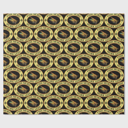 Lachsfischerei Geschenkpapier (Flach)