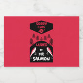 Lachsfischerei Kanada Alkoholflaschenetikett (Einzelnes Label)