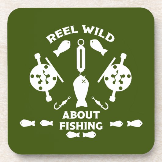 Lachsfischerei Kanada Getränkeuntersetzer (Vorderseite)