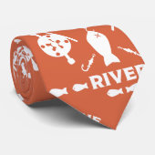 Lachsfischerei Kanada Krawatte (Gerollt)