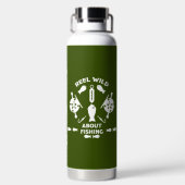 Lachsfischerei Kanada Trinkflasche (Rückseite)