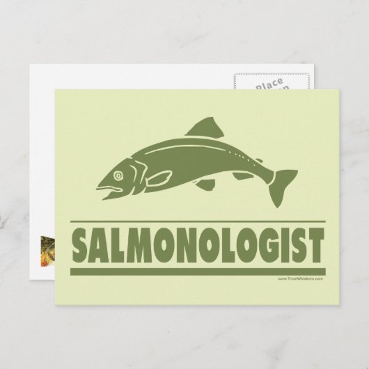 Lachsfischerei Postkarte (Vorne/Hinten)