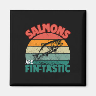 Lachsfischerhemd Fischer Fisch Angeln Lachs Magnet