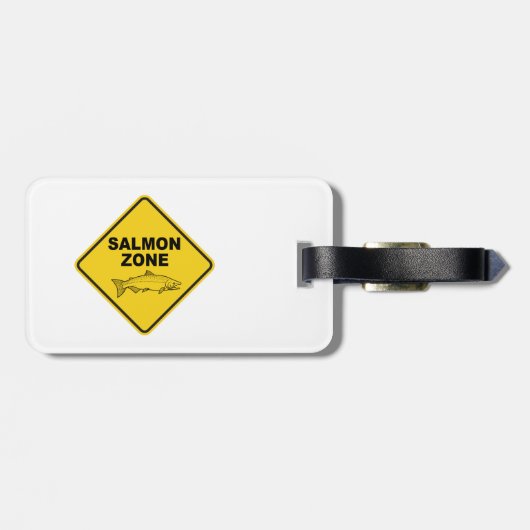 Lachsfischzone Gepäckanhänger (Rückseite horizontal)