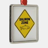 Lachsfischzone Ornament Aus Metall (Rechts)