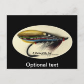 Lachsfliege - Schwarzer Doctor feather Postkarte (Vorderseite)