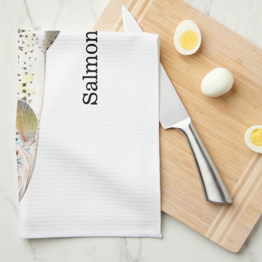 Lachsforelle-Fische Geschirrtuch (Viertel Falte)